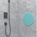Miniatyrbild 2 av 5: Väggmonterad Duschmassageborste, Handsfree Exfolierande Ryggskrubbare för Djuprengöring Blå