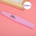 Miniatyrbilde 5 av 8: 10 stk neglefil dobbeltsidig neglebuffer sliping polering polering stripe manikyr verktøy rosa