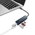 Miniatyrbillede 2 af 5: 1x3.0+2x2.0 Usb Hub Med Tf Sd Slot 5 Porte Udvidelseskabel Splitter Adapter
