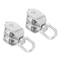 Miniatyrbillede 4 af 8: 2 stk. U-type M20 dobbelt remskive blok rustfrit stål 75 kg belastning løfte dobbelt remskive rulleblok hjul