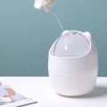 Pikkukuva 3 / 5: Mini Desktop Roskakori CAN Ulkonäkö Suuri Avattava Työpöytä Muovinen roskakori CAN roskakori, Kansi Harmaa