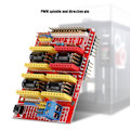 Miniatyrbilde 8 av 8: Witbot CNC Shield Expansion Board+drv8825 Stepper Motor Driver+Heat Sink for Arduino V3 Engrave