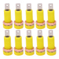 Miniatyrbild 1 av 8: 10 st 4 mm Banana Jack Socket Mount Binding Post Connector Adapter Panel för elektroniskt instrument Gul