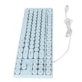 Miniatyrbillede 4 af 8: Gaming Keyboard USB Rundt 87 taster Farverigt Baggrundsbelyst Ergonomisk Mekanisk Touch Wired Keyboard til Desktop Laptop PC Blå