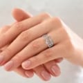 Pikkukuva 5 / 8: 2 kpl etusormusyhdistelmä Unisex Open Multi Circle Rotating Bead -seoskorut Sormen lisävarusteet