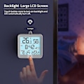 Miniatyrbild 3 av 5: Metall Väggklocka Med Termometer Plus Hygrometer Mätare Djurhus Digital Termometer Reptil Wifi Termometer Hygrometer WIFI