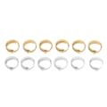 Miniatyrbild 1 av 8: 12 st Stickning Virkad Loop Ring Legering Justerbar Garn Guide Finger Hållare Virk Ring