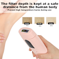 Miniatyrbilde 8 av 8: U9 Hårfjerningsinstrument Husholdning Bærbar Epilator med Øyebeskyttelse LED-skjerm (US 100-240V)
