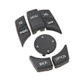 Miniatyrbild 3 av 8: 6PCS Centrala Multimedia-knappar Utsökt Yta Slät Touch Control Knob Button Cover Passar för 1 3 5 6 Serie Matt Svart