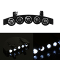 Miniatyrbillede 1 af 8: 5 LED Kasket Hat Rand Clip Hoved Lys Lampe Forlygte Fiskeri Vandring Cykling Camping
