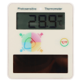 Miniatyrbild 7 av 8: Soldriven termometer LCD-skärm Temperaturdisplay Dubbel enhet vidvinkel för hem inomhus utomhus