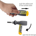 Miniatyrbillede 2 af 5: 11 I 1 Multi-bit Skruetrækker, Skruetrækkersæt, Magnetiser, Teleskopisk Skruetrækker Med Magnetisk Skralde Hex Socket Til DIY, Husholdningsapparater, Tomotiv