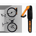 Miniatyrbillede 3 af 5: Sort Blå Foldbar Vægmonteret Cykelholder Vertikal Opbevaring Cykelkrog