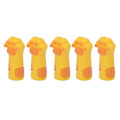 Miniatyrbillede 3 af 8: 5 stk. Cuticle Saks Cover Protector Cat Pote Form Silikone Cuticle Trimmer Beskyttende ærme til negle og tånegle Gul