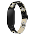 Miniatyrbillede 2 af 5: Fitbit Inspire 3 Nylon Elastisk Flettet Solo Loop Sport Watch Band - Sort Daisy