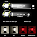 Miniatyrbilde 2 av 5: THE LED Campinglykt, Oppladbar 2600mAh Campinglanterne, 6 Moduser Kraftig LED Lommelykt, USB