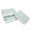 Miniatyrbillede 1 af 8: 3 stk. 6-Grid Pills Organizer Bærbar kuffert Form Medicinetui Rejse Medicin Opbevaringsholder Lyseblå