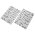 Miniatyrbillede 6 af 8: 2 stk. gennemsigtige stempler TPR-materiale transparent printudseende DIY-fremstilling letvægts prægekortfremstillingsværktøj