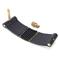 Miniatyrbillede 4 af 8: Saxofon Ligatur Sort PU Læder Metal Holdbar Musikinstrument Tilbehør C65 Alt