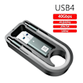 Miniatyrbilde 2 av 5: Kort USB-C til USB-C kabel 40 Gbps, USB 4 kabel for ThunderRate 4 støtter 4K