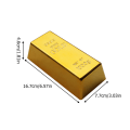 Miniatyrbilde 2 av 8: Simulering Gold Bar Bullion Dørstopper Gull Murstein Hjem Dørstopper