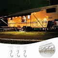 Pikkukuva 4 / 5: 16 kpl, Camping-auton markiisin koukut RV-markiisin lisätarvikkeet S-muotoinen koukku, valkoinen