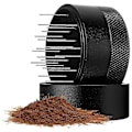 Miniatyrbillede 1 af 5: Espresso Kaffefordeler, Værktøj Espresso Kaffefordeler med Base, Rustfrit Stål Espresso Kaffefordeler, Justerbar Dybde Nålefordeler