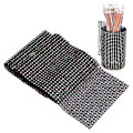 Miniatyrbild 6 av 8: 24 rader svart botten plast strass mesh band sy trim kläder tillbehör dekoration