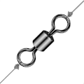 Miniatyrbillede 5 af 5: 40 stk. Fiskesvirvler med solide ringe Fiskeline til krogclips Svivelkobling Karpe