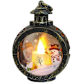 Miniatyrbilde 1 av 5: LED Juledekorasjon - Lys - Utendørs og Innendørs Flamme - for Hjemmevindu - Bærbar Lykt for Barn - Julenisse og Snømann Dekorasjon