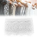 Miniatyrbild 6 av 8: 14,5 cm polyester silke kläder broderi spets DIY klänning hantverk tyg kläder dekoration vit