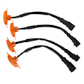Miniatyrbilde 8 av 8: 4 stk. frontlykter til bilgrill med 12-LED ravlys 12V erstatning for Ford Raptor