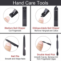 Miniatyrbillede 3 af 5: 7-delt professionelt rustfrit stål manicure pedicure sæt med rejsetaske