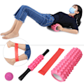 Pikkukuva 5 / 8: 33cm Piikkimäinen Jooga Ontto Vaahtomuovirulla Hierontatanko Fascia Pallosetti Pilates 33CM 5in 1