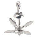 Miniatyrbillede 1 af 8: 0,7 kg rustfrit stål båd foldbar grapnel anker docking hardware til marine yacht