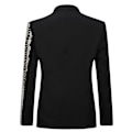 Miniatyrbillede 3 af 5: Sequin-besat jakke med haklapel til bryllup og banket for mænd - Sort/Guld - 3XL