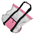 Miniatyrbillede 4 af 8: Strandtasker Mesh Bomuld Oversize Opbevaring Tote Tasker til Strand Picnic Grill Camping Pink