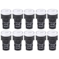 Miniatyrbillede 1 af 8: 10 stk AD16‑22DS LED-signallys Hvid Indikator for høj lysstyrke Udstyr AC/DC24V