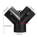 Miniatyrbillede 4 af 5: 75mm Y Form Parkeringsvarmer Ventilationsudgangsforbindelse m/ Reguleringsventilklap Til Webasto Varmer Zekai