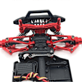 Miniatyrbilde 4 av 5: RC Bil Styregruppe Styrestang for SCY 1/18 RC Crawler Bil Rød