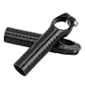 Miniatyrbillede 2 af 8: 1 par 7075 aluminiumslegering cykelstyr Grip Bike Bar End Styrender til Road Mountain Bikes sort