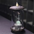 Miniatyrbillede 2 af 5: Drageryg Tilbageflydende Røgelsebrænder, Rød Porcelæn Vandfald Design til Yoga, Meditation og Stue