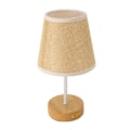 Miniatyrbild 4 av 8: LED-skrivbordslampa i linnetyg med touch-kontroll, 360 graders varmt ljus, bordslampa för sovrum