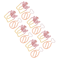 Miniatyrbillede 3 af 8: 100 stk Kids Papirclips Søde Chips Drumstick Elektropletteret Metal Multi Purpose Cool Paper Clips til Dokumenter Papir