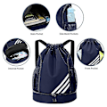 Miniatyrbilde 3 av 5: Sports Drawstring Backpack med Multi-pocket Design og Stor Vanntett Kapasitet Lilla