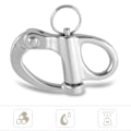 Miniatyrbillede 5 af 8: 12*52mm Rustfrit stål Fast Snap Sjackle Quick Release med Rund Ring