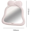 Miniatyrbilde 2 av 5: Skrivebordspeil med Stativ Sløyfeknute Benkeplate Sminkespeil, for Soverom Baderom (lilla)