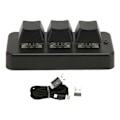 Miniatyrbillede 1 af 8: 3-tasters mini tastatur 3-tilstands USB trådløs 2.4G Bluetooth HID programmering blå switch mini makro mekanisk tastatur
