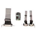 Miniatyrbild 4 av 8: Mini PCIe Combo seriellt parallellt expansionskort 6 Gbs 2 RS 232-port 1 DP25-stift PCI Express till skrivare LPT-port expansionskort