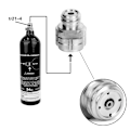 Pikkukuva 4 / 8: CO2-sylinterin täyttöadapteri naaraskierre G1/2 uroskierteeseen TR21-4 SodaStream Soda Clubille (hopea)